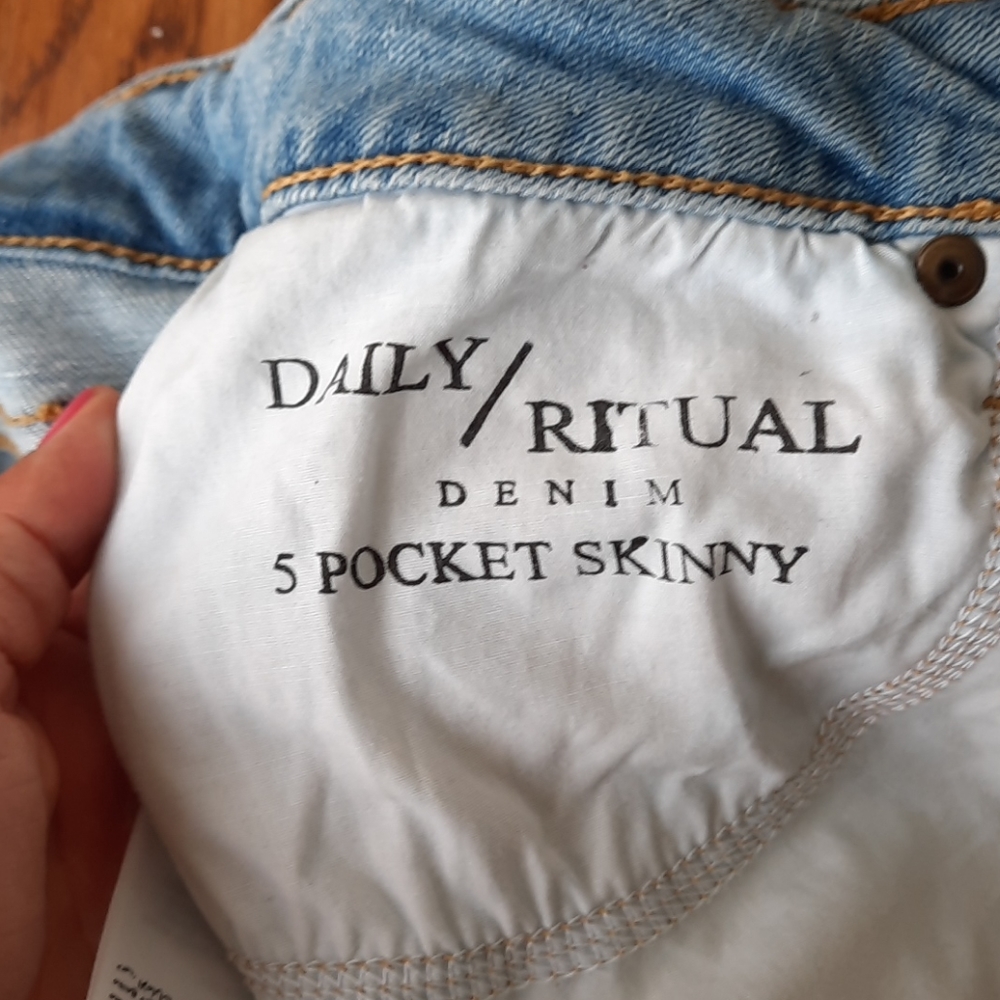 Daily ritual high waisted skinny jeans Sz 25 Short - Picture 11 of 11